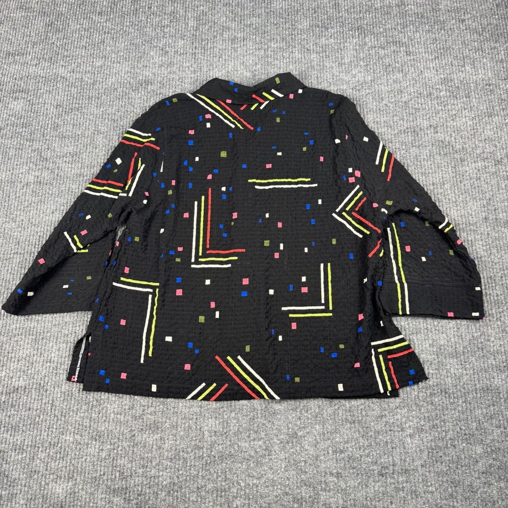 Vtg 90s Moonlight Jacket Womens XL Multicolor Geometric Art To Wear Made in USA - Picture 2 of 10